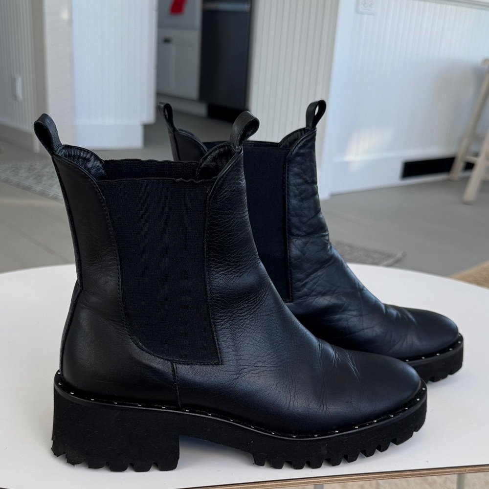 Freda Salvador Brooke Rain Resistant boots, - Black sz 5.5 - Picture 3 of 3